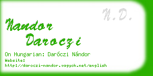 nandor daroczi business card